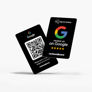 Black Google Review NFC & QR Card