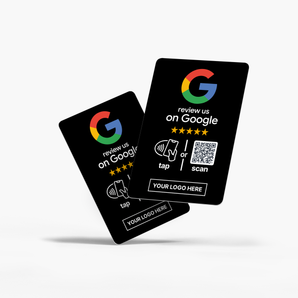 Black Custom Google Review NFC & QR Card
