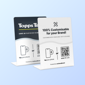 Premium Custom Review Stand - NFC & QR Code